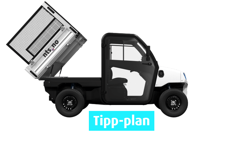 Goupil G2 elektrisk nyttekjøretøy parkbil tipp-plan