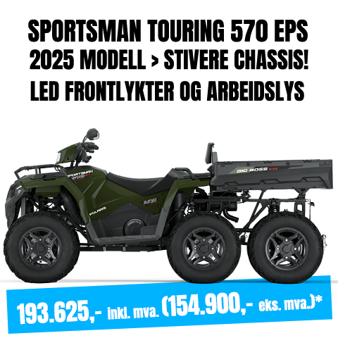 Ny 20205 modell Polaris Sportsman 6x6 EPS SAGE GREEN PRISPLAKAT