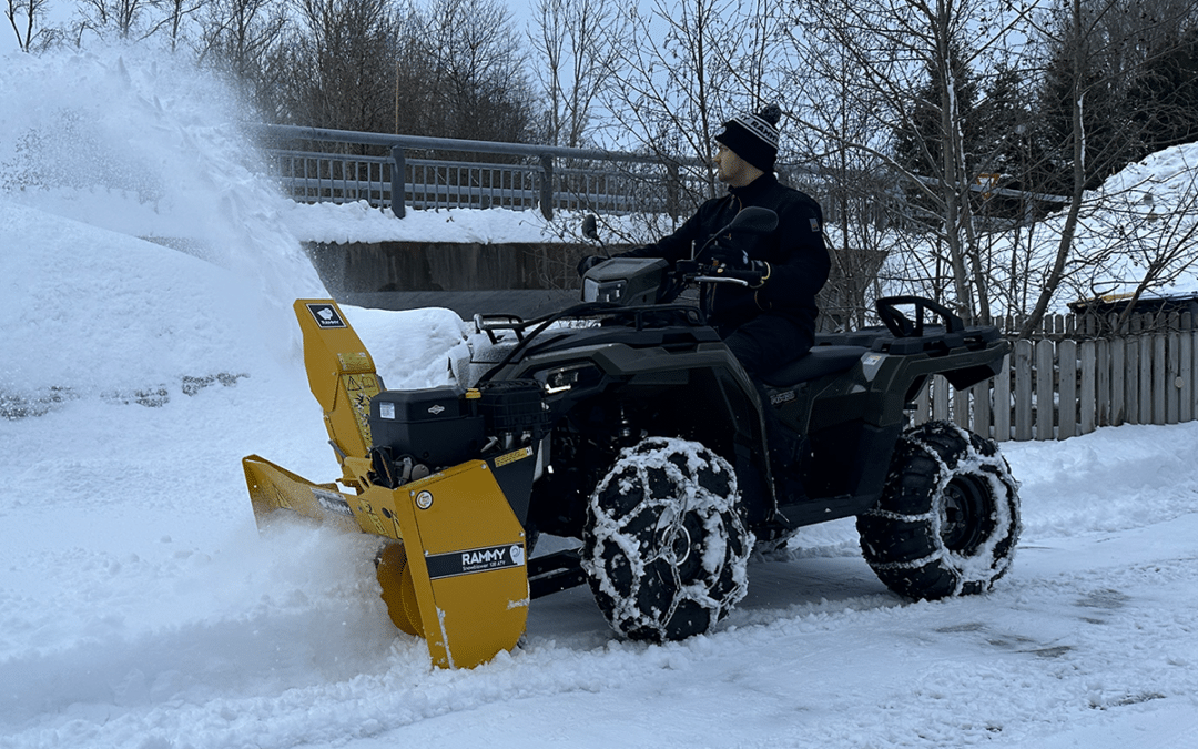 Frontmontert snøfreser til ATV