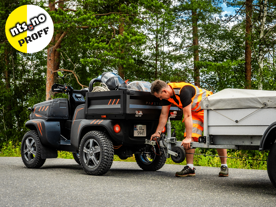 Paxster Utility AIR elektrisk nyttekjøretøy med tilhengerfeste