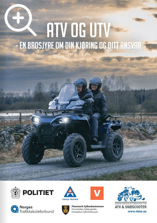 ATV og UTV brosjyre om trygg og sikker bruk av ATV