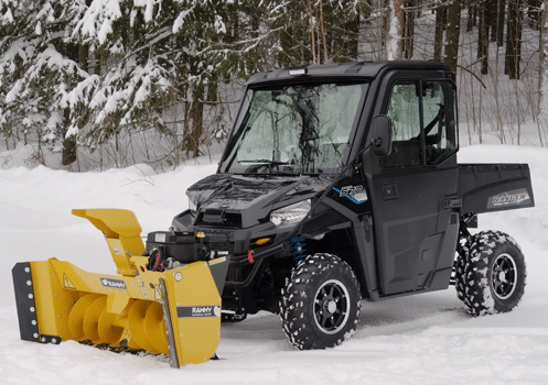 Polaris UTV med Rammy snøfereser